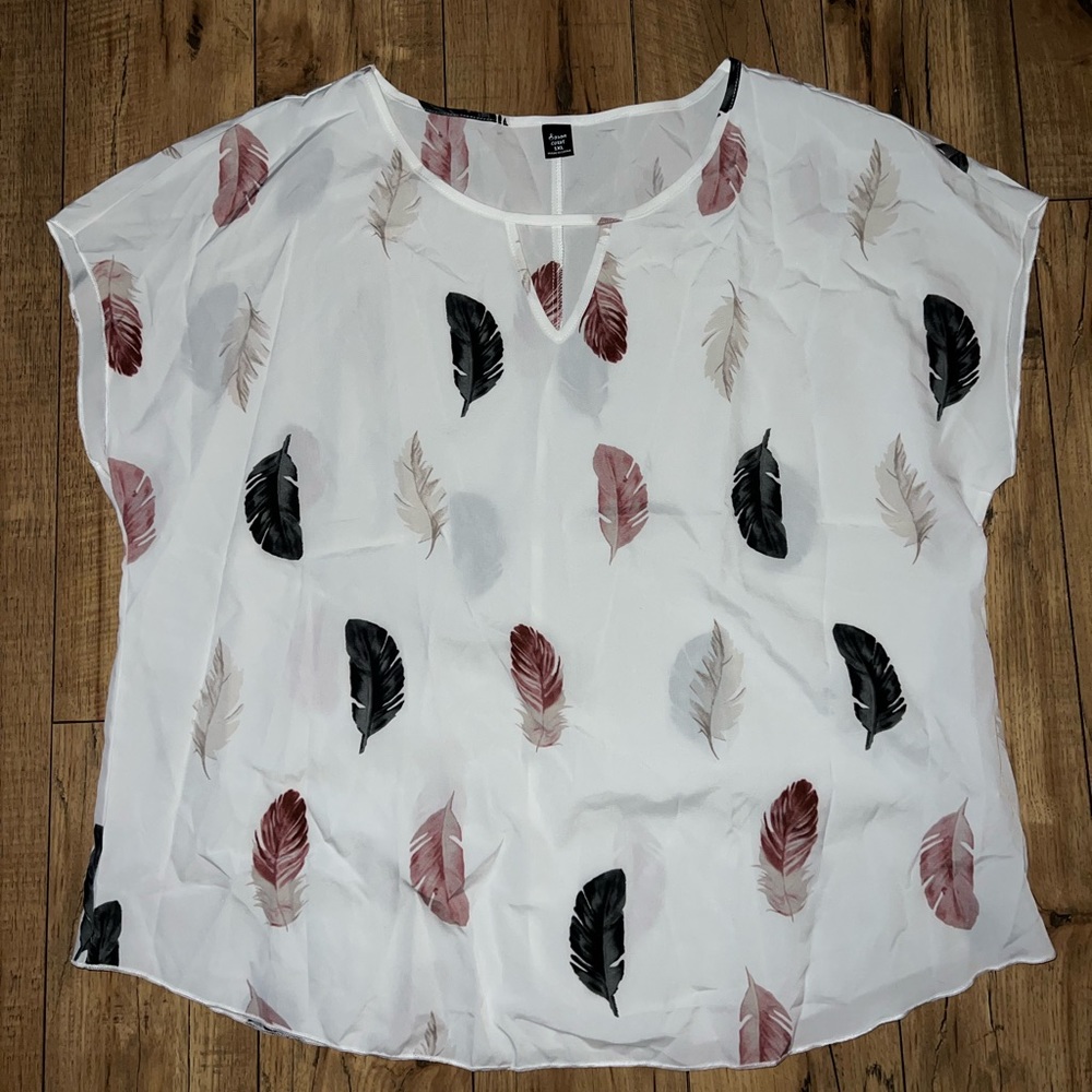 white feather top